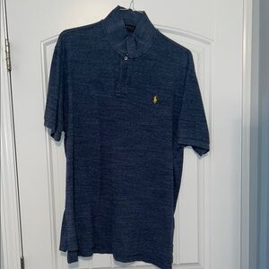 Polo by Ralph Lauren Blue Textured Polo Shirt
